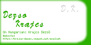 dezso krajcs business card