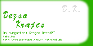 dezso krajcs business card
